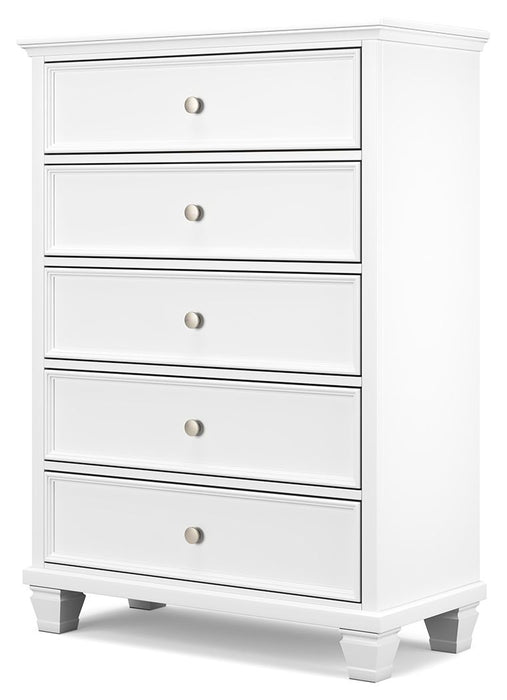 Fortman - White - Five Drawer Chest Sacramento Furniture Store Furniture store in Sacramento