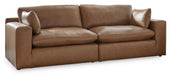 Emilia - Caramel - 3 Pc. - 2-Piece Sectional Loveseat, Ottoman Sacramento Furniture Store Furniture store in Sacramento