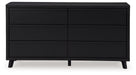 Danziar - Black - Six Drawer Dresser Sacramento Furniture Store Furniture store in Sacramento