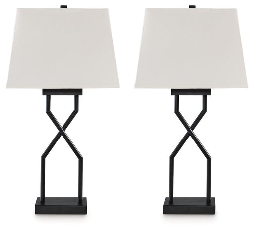 Brookthrone - Black - Metal Table Lamp (Set of 2) Sacramento Furniture Store Furniture store in Sacramento