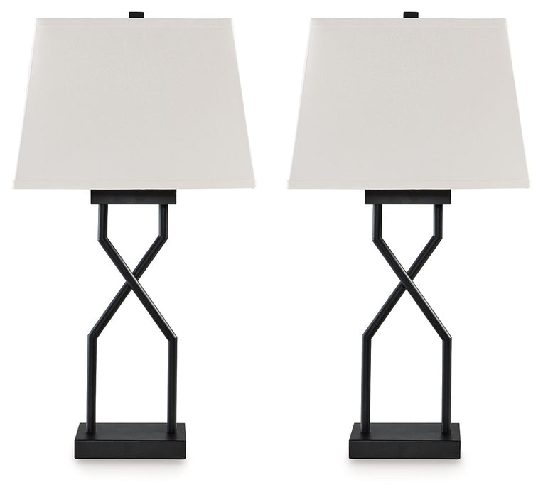 Brookthrone - Black - Metal Table Lamp (Set of 2) Sacramento Furniture Store Furniture store in Sacramento