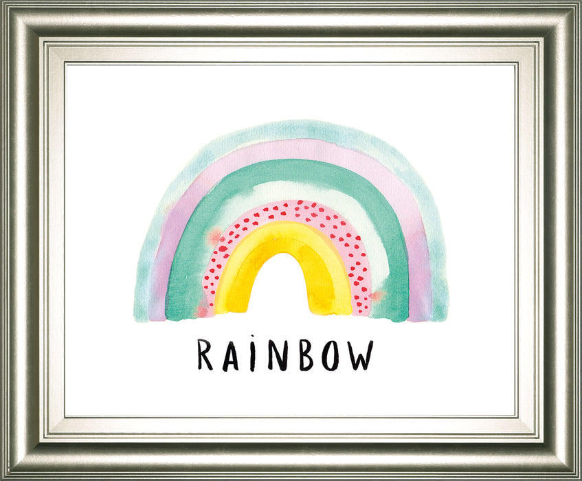 Rainbow Joy By Joelle Wehkamp - Framed Print Wall Art - Pink