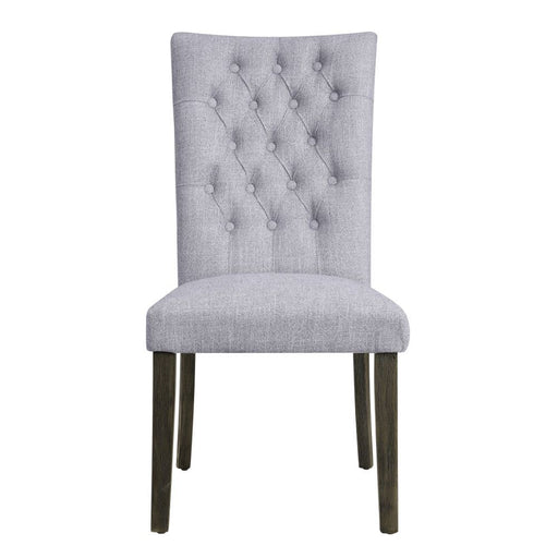 Merel - Side Chair (Set of 2) - Gray Linen & Gray Oak Sacramento Furniture Store Furniture store in Sacramento