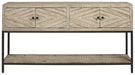 Roanley - Distressed White - Console Sofa Table Sacramento Furniture Store Furniture store in Sacramento