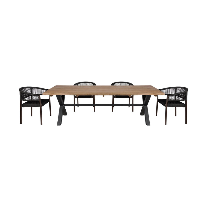 Glendora Doris - Outdoor Patio Live Edge Dining Set