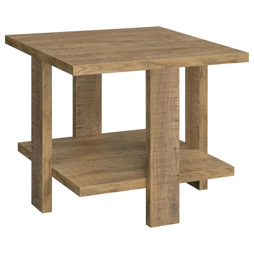 Dawn - Square Engineered Wood End Table With Shelf - Mango Sacramento Furniture Store Furniture store in Sacramento
