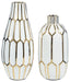 Mohsen - Gold Finish / White - Vase Set (Set of 2) Sacramento Furniture Store Furniture store in Sacramento