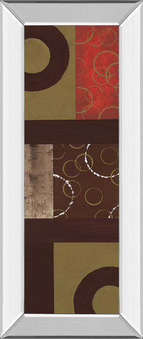 Mix N' Match Il By Earl Kaminsky - Mirror Framed Print Wall Art - Dark Brown