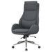 Cruz - Upholstered Office Chair With Padded Seat - Gray And Chrome Sacramento Furniture Store Furniture store in Sacramento