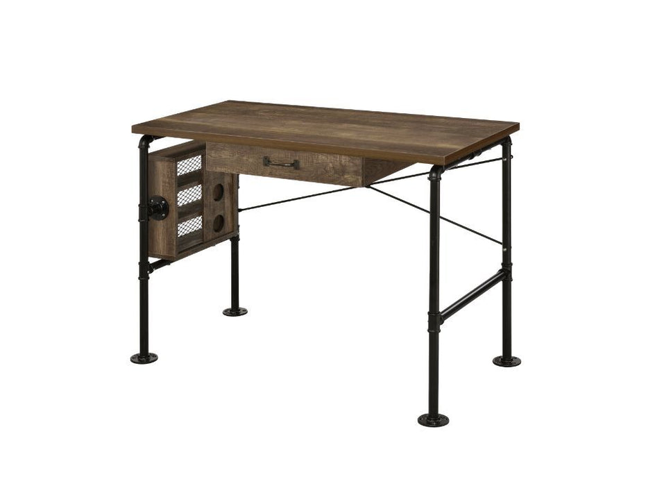 Endang - Writing Desk - Weathered Oak & Black Finish Sacramento Furniture Store Furniture store in Sacramento