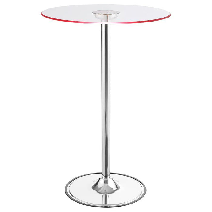 Thea - Led Bar Table - Chrome And Clear Sacramento Furniture Store Furniture store in Sacramento