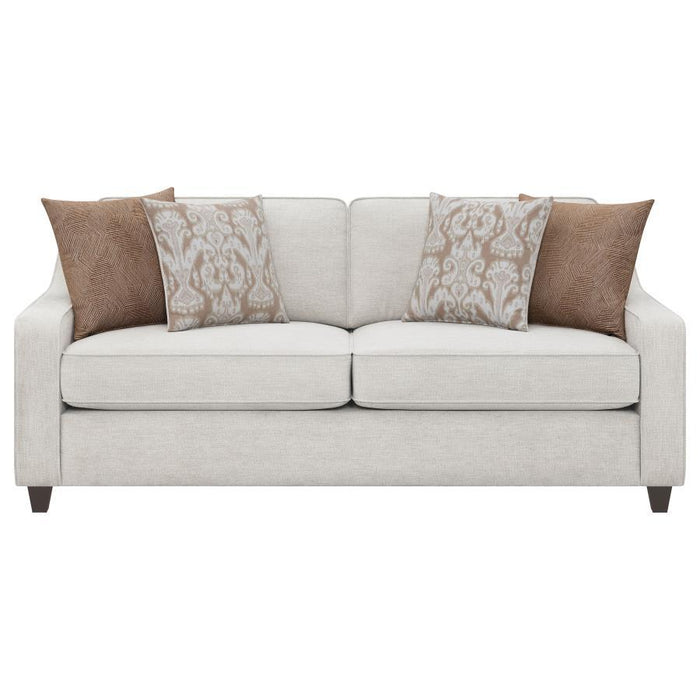 Christine - Upholstered Cushion Back Sofa - Beige Sacramento Furniture Store Furniture store in Sacramento