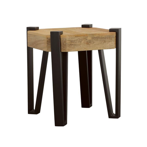 Winston - Wooden Square Top End Table - Natural And Matte Black Sacramento Furniture Store Furniture store in Sacramento