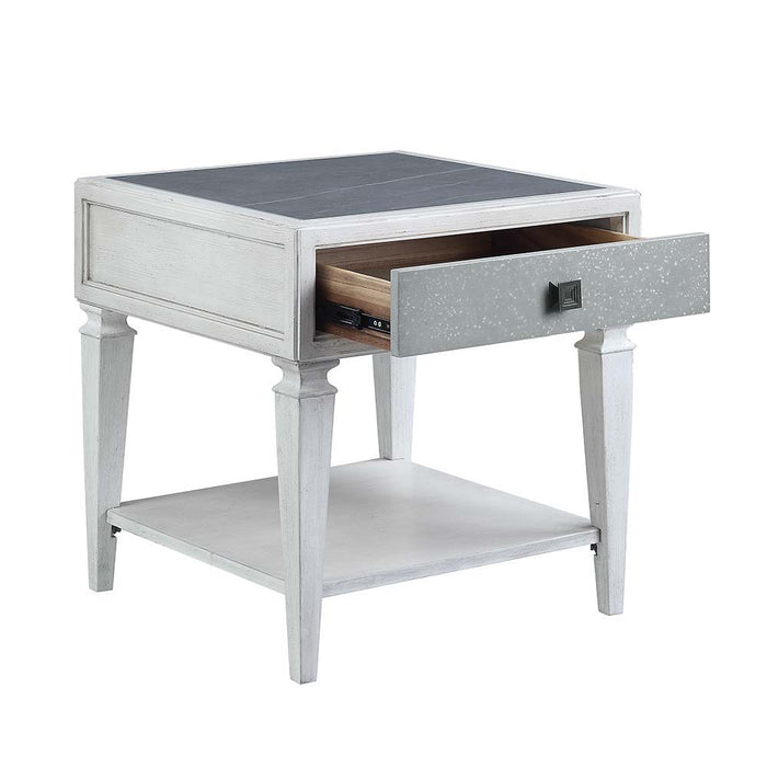 Katia - End Table - Rustic Gray & Weathered White Finish Sacramento Furniture Store Furniture store in Sacramento