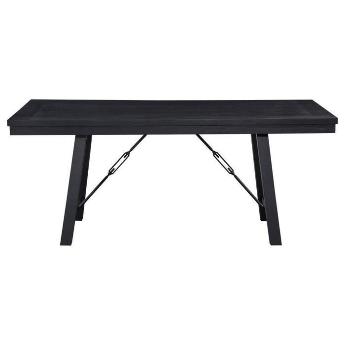 Newport - Rectangular Trestle Dining Table - Black Sacramento Furniture Store Furniture store in Sacramento