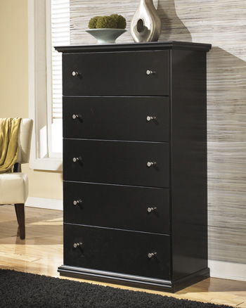 Maribel - Black - Five Drawer Chest Sacramento Furniture Store Furniture store in Sacramento