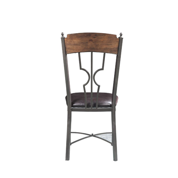 Lynlee - Side Chair (Set of 2) - Espresso PU & Dark Bronze