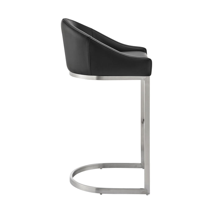 Katherine - Bar Stool - Brushed Steel