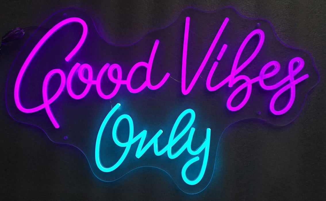 Neon Good Vibes Only - Purple