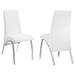 Bishop - Upholstered Side Chairs (Set of 2) - White And Chrome Sacramento Furniture Store Furniture store in Sacramento