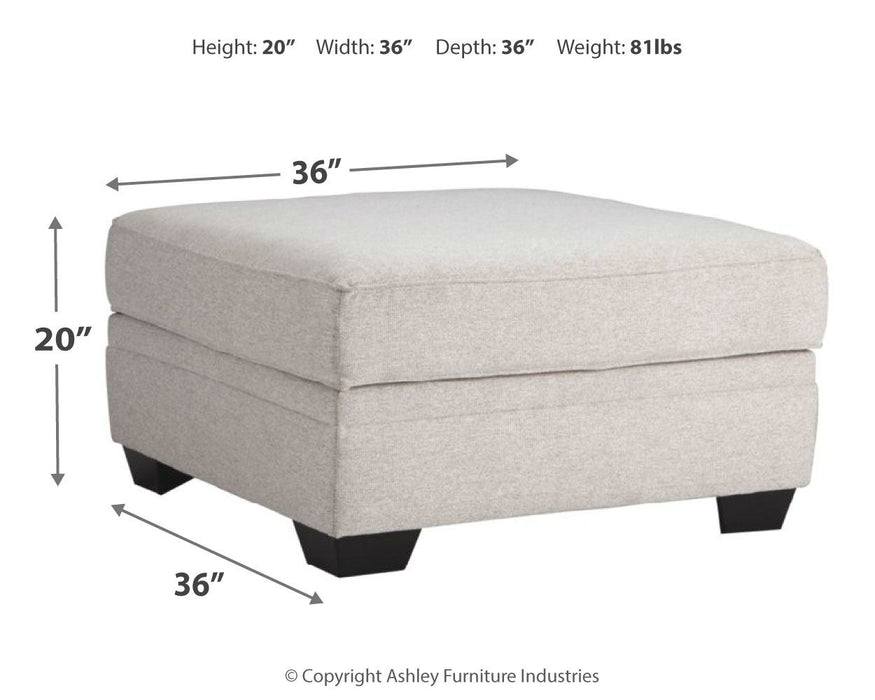 Dellara - Chalk - Ottoman With Storage Sacramento Furniture Store Furniture store in Sacramento