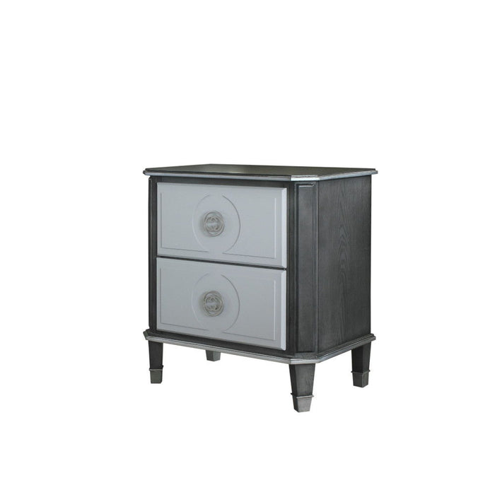 House - Beatrice Nightstand - Charcoal & Light Gray Finish Sacramento Furniture Store Furniture store in Sacramento