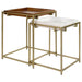 Bolden - 2 Piece Square Nesting Table With Recessed Top - Gold Sacramento Furniture Store Furniture store in Sacramento