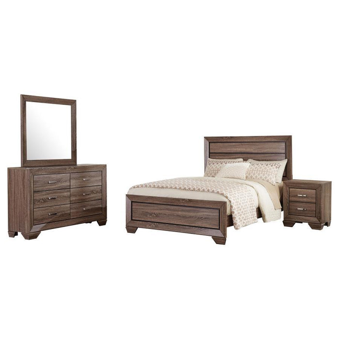 Kauffman - Transitional High Headboard Panel Bed Bedroom Set Sacramento Furniture Store Furniture store in Sacramento