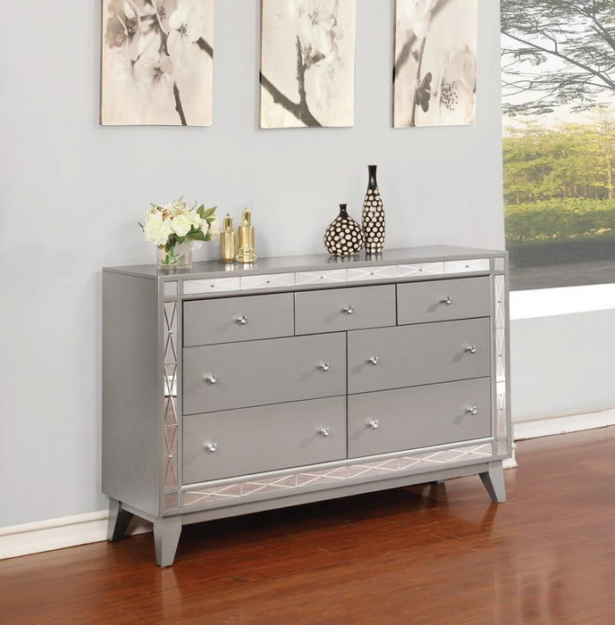 Leighton - 7-Drawer Dresser - Metallic Mercury Sacramento Furniture Store Furniture store in Sacramento