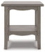 Charina - Antique Gray - Square End Table Sacramento Furniture Store Furniture store in Sacramento