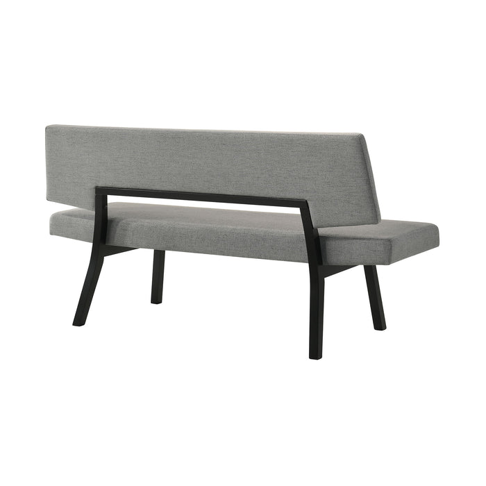 Channell - Dining Bench - Black / Charcoal