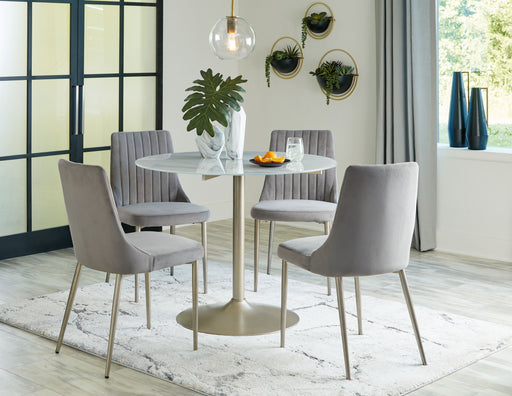 Barchoni - White / Gray - 5 Pc. - Dining Room Table, 4 Side Chairs Sacramento Furniture Store Furniture store in Sacramento