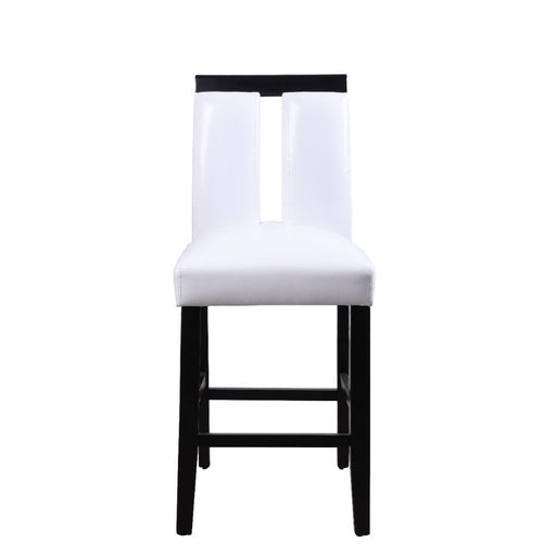 Bernice - Counter Height Chair (Set of 2) - White PU & Black Sacramento Furniture Store Furniture store in Sacramento