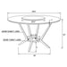 Abby - Round Dining Table With Lazy Susan - White And Chrome Sacramento Furniture Store Furniture store in Sacramento