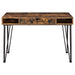 Olvera - 1-Drawer Writing Desk - Antique Nutmeg And Dark Bronze Sacramento Furniture Store Furniture store in Sacramento