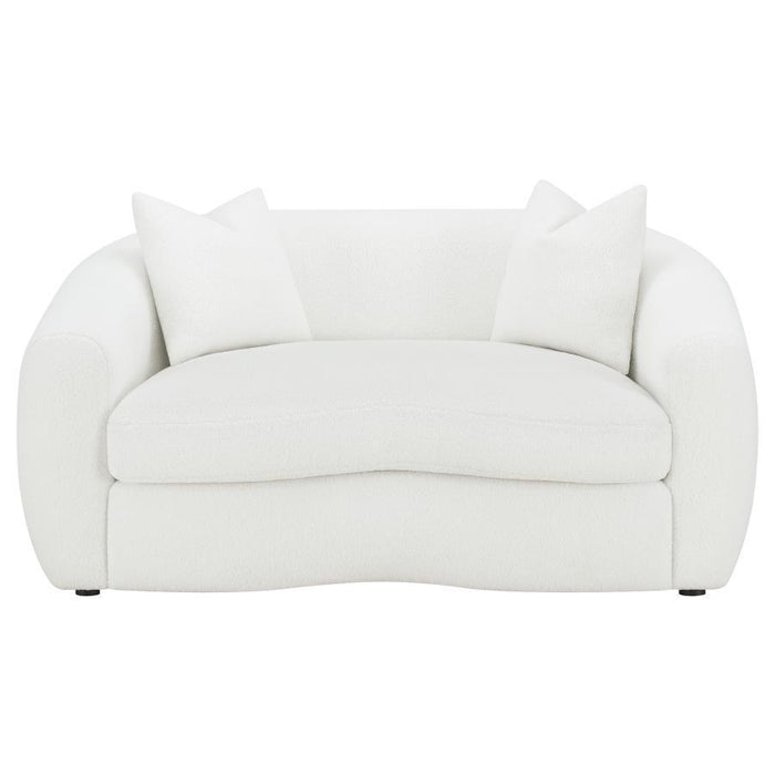 Isabella - Upholstered Tight Back Loveseat - White Sacramento Furniture Store Furniture store in Sacramento