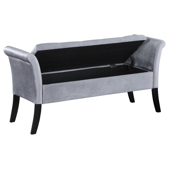 Farrah - Upholstered Rolled Arms Storage Bench Sacramento Furniture Store Furniture store in Sacramento