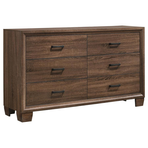 Brandon - 6-Drawer Dresser - Medium Warm Brown Sacramento Furniture Store Furniture store in Sacramento