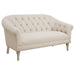 Billie - Tufted Back Settee With Roll Arm - Natural Sacramento Furniture Store Furniture store in Sacramento