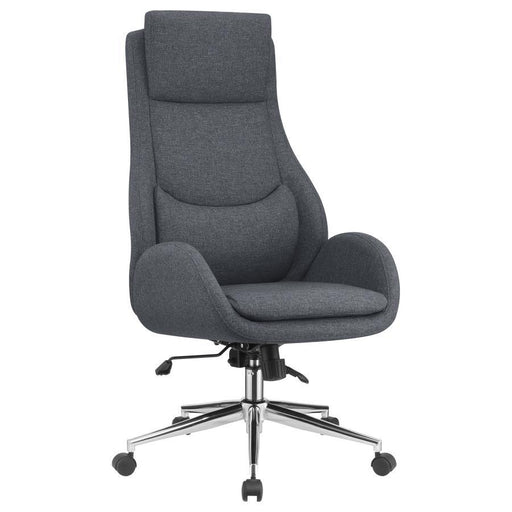 Cruz - Upholstered Office Chair With Padded Seat - Gray And Chrome Sacramento Furniture Store Furniture store in Sacramento