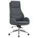 Cruz - Upholstered Office Chair With Padded Seat - Gray And Chrome Sacramento Furniture Store Furniture store in Sacramento