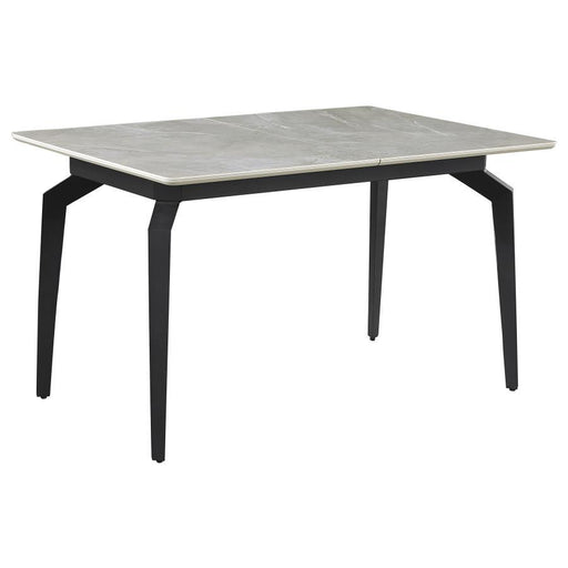 Mina - Rectangular Dining Table - Gray Ceramic And Sandy Black Sacramento Furniture Store Furniture store in Sacramento