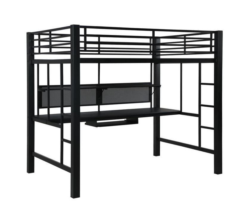 Avalon - Full Workstation Loft Bed - Black Sacramento Furniture Store Furniture store in Sacramento