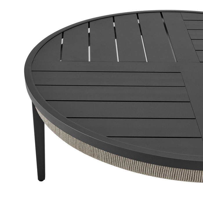 Zella - Round Coffee Table - Charcoal / Light Gray