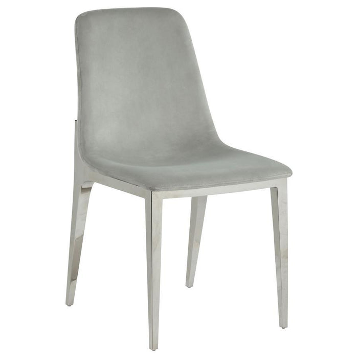 Irene - Upholstered Side Chairs (Set of 4) - Light Gray And Chrome Sacramento Furniture Store Furniture store in Sacramento