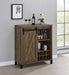 Arlington - Bar Cabinet With Sliding Door - Rustic Oak Sacramento Furniture Store Furniture store in Sacramento