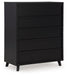 Danziar - Black - Five Drawer Wide Chest Sacramento Furniture Store Furniture store in Sacramento