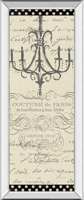 French Courture Panel II By Emily Adams - Mirrored Frame Wall Art - Beige