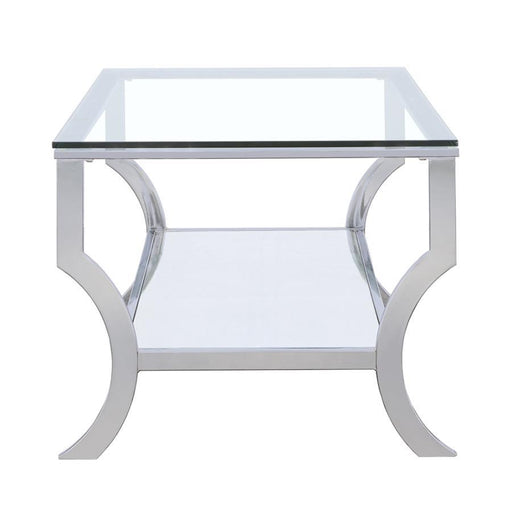 Saide - Rectangular Coffee Table With Mirrored Shelf - Chrome Sacramento Furniture Store Furniture store in Sacramento