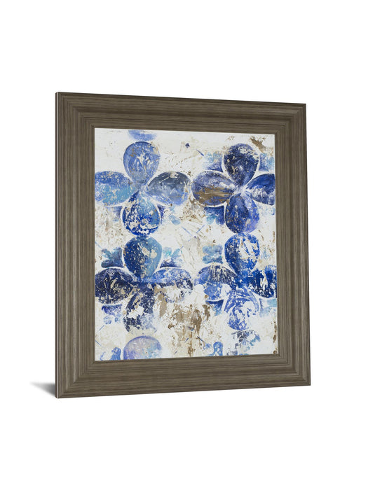 Blue Quatrefoil IIl By Patricia Pinto - Framed Print Wall Art - Blue